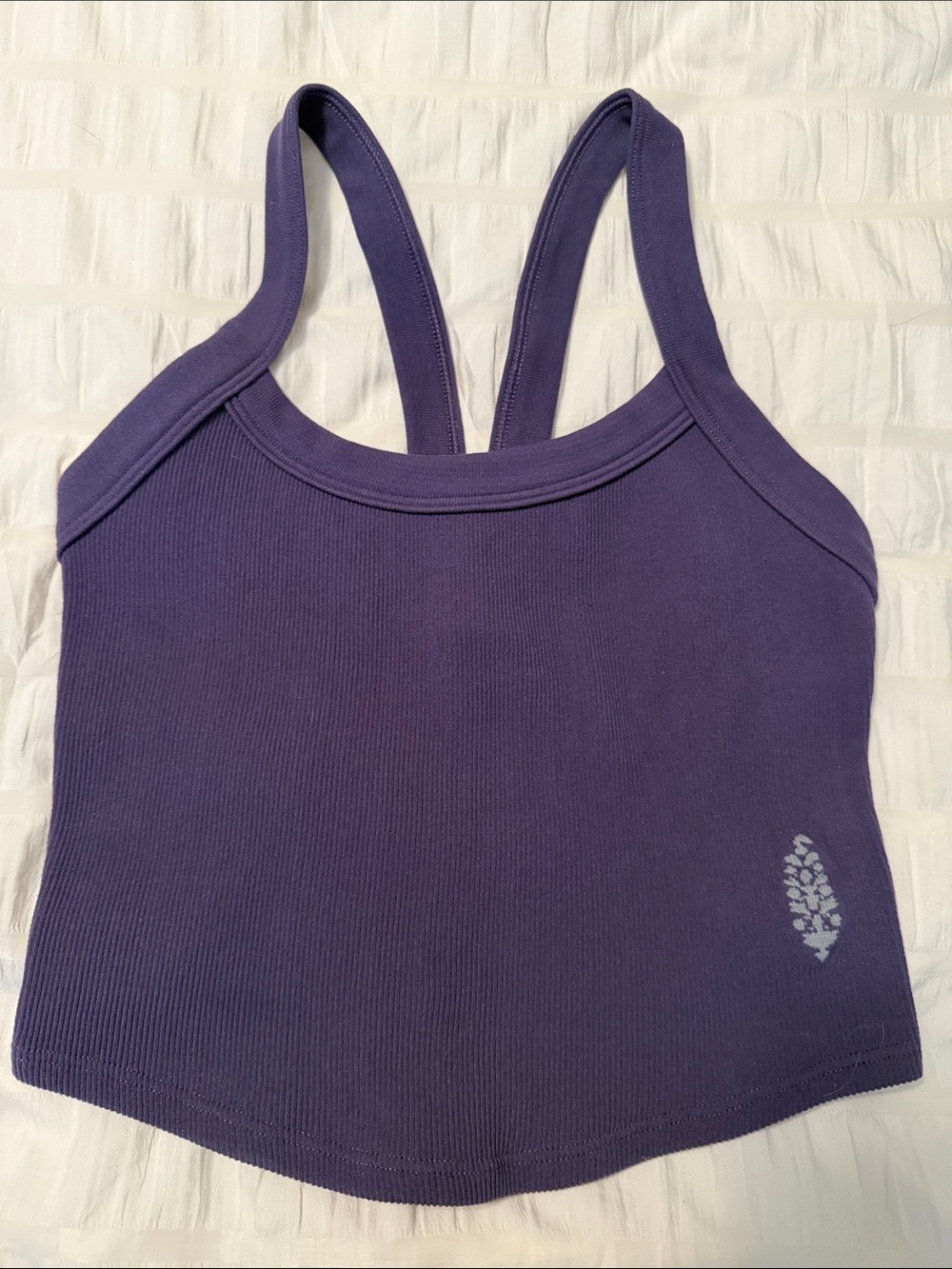 FP Movement by Free People Navy Ribbed Racerback Tank Top
